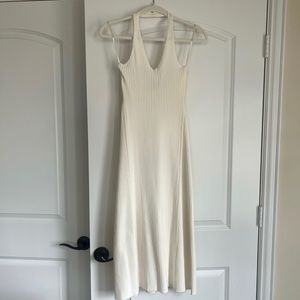 Banana Republic Ivory Knit Halter Dress